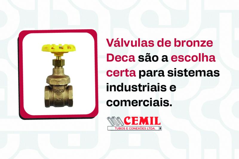 Válvulas de bronze Deca são a escolha certa para sistemas industriais e comerciais Válvulas de bronze Deca são a escolha certa para sistemas industriais e comerciais